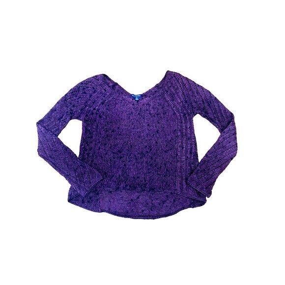 American Eagle Outfitters Burgundy Acrylic Wool Long Sleeve Sweater Medium - Picture 10 of 10